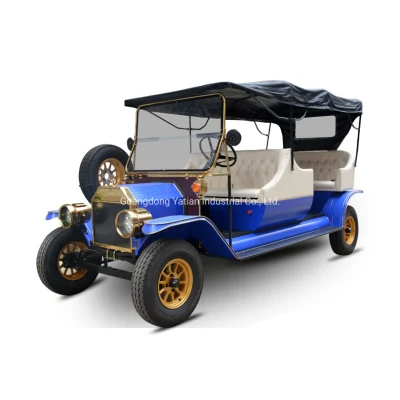 Old American Style Golf Cart Retro Electric Club Car Design für Sightseeing-Tourismus-Unternehmen
